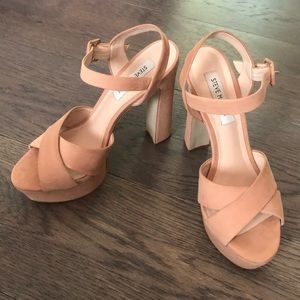 Steve Madden Marta suede leather platform heels
